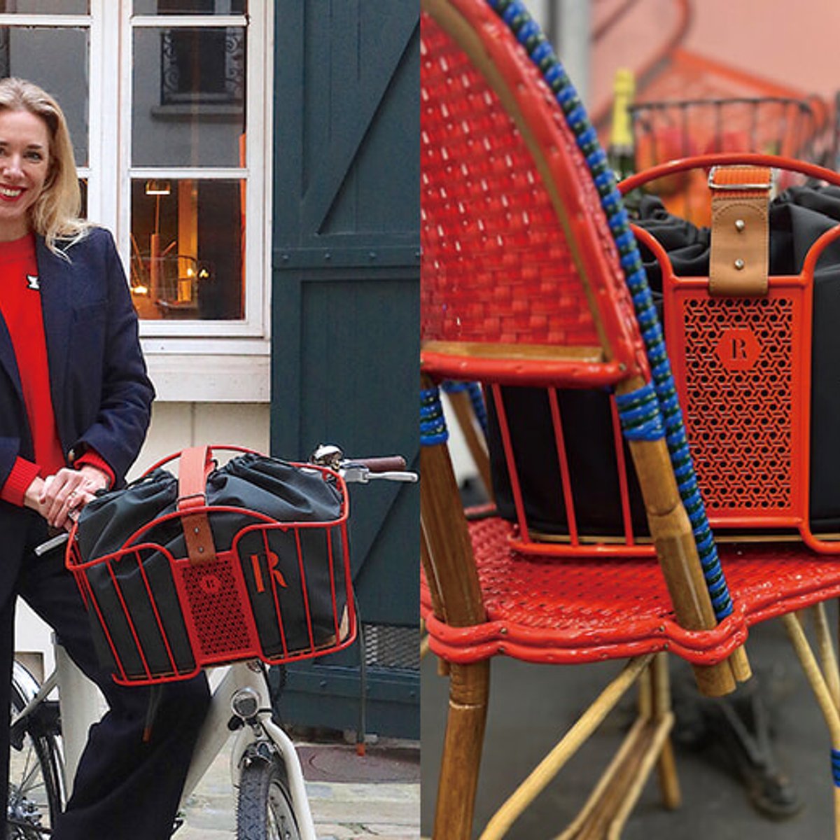 「突き進みなさい」と語りかけるマリー=キャロリーヌの自転車用パニエ。